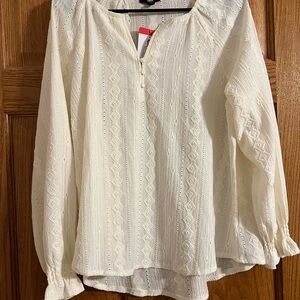 Frye Cream Textured Women's Blouse